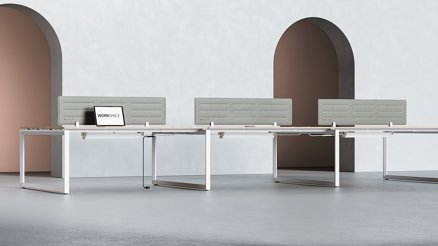 6x Users Under-desk Interlink Power Access and Cable Management Solution
